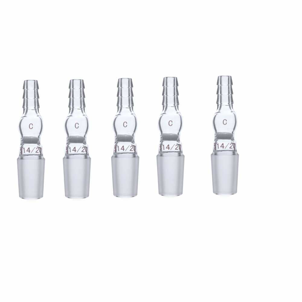 Glass Vacuum Inlet Adapter Straight With Inner joint and Fritted Disc - Scienmart