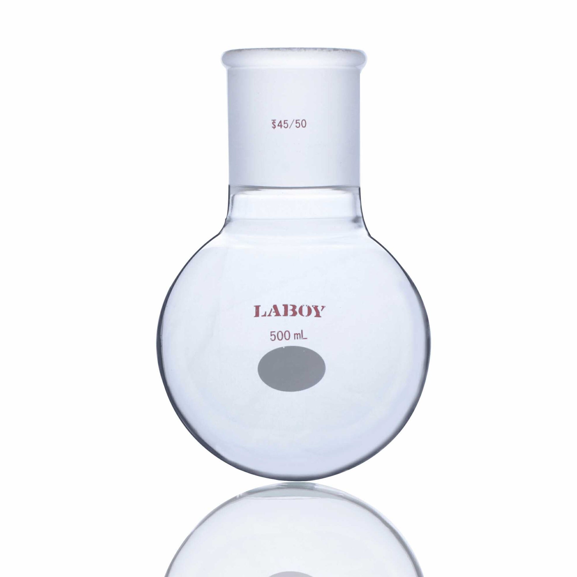 Glass Round Bottom Boiling Flask Single Neck With Standard Taper Joint - Scienmart