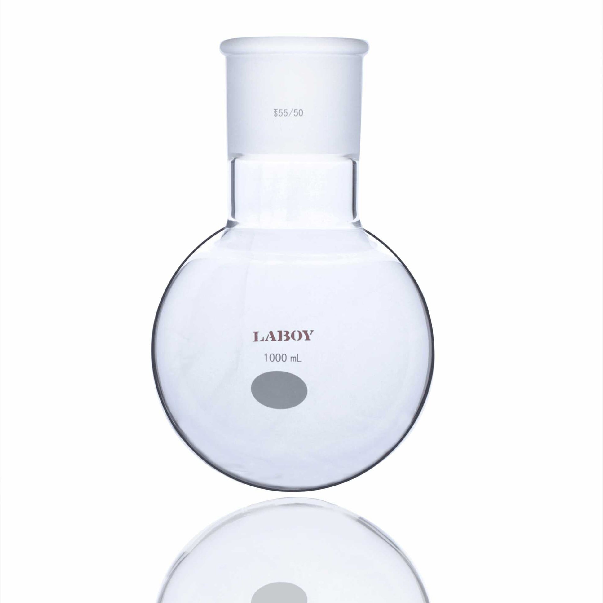 Glass Round Bottom Boiling Flask Single Neck With Standard Taper Joint - Scienmart
