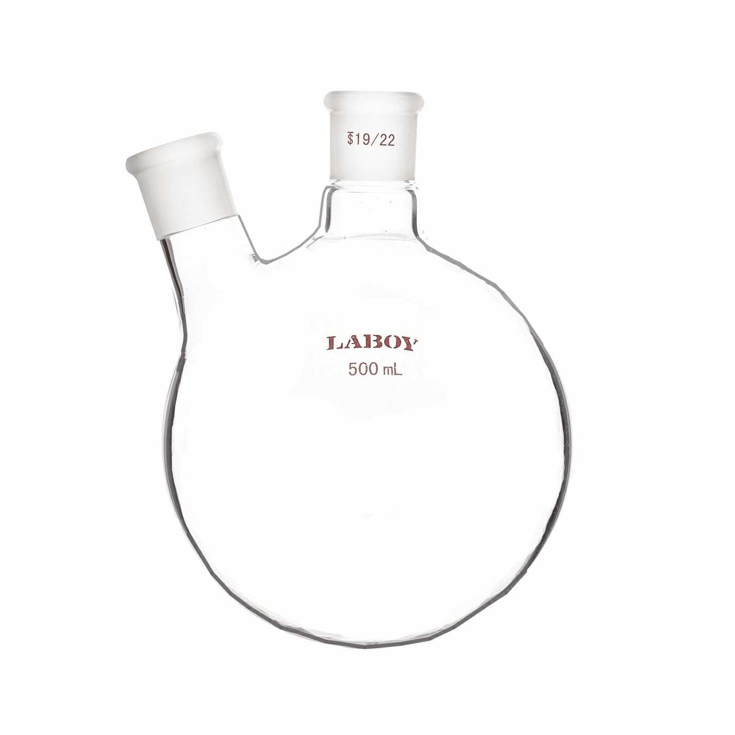 Glass 2 neck Round Bottom Boiling Flask Angled with Standard Taper Joints - Scienmart