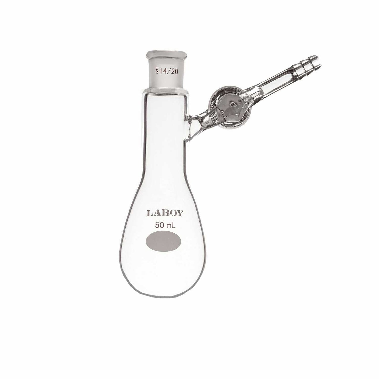 Glass Schlenk Flask with Standard Taper joint and Side Arm of PTFE Stopcock,Glass Stopcock,High Vacuum Valve