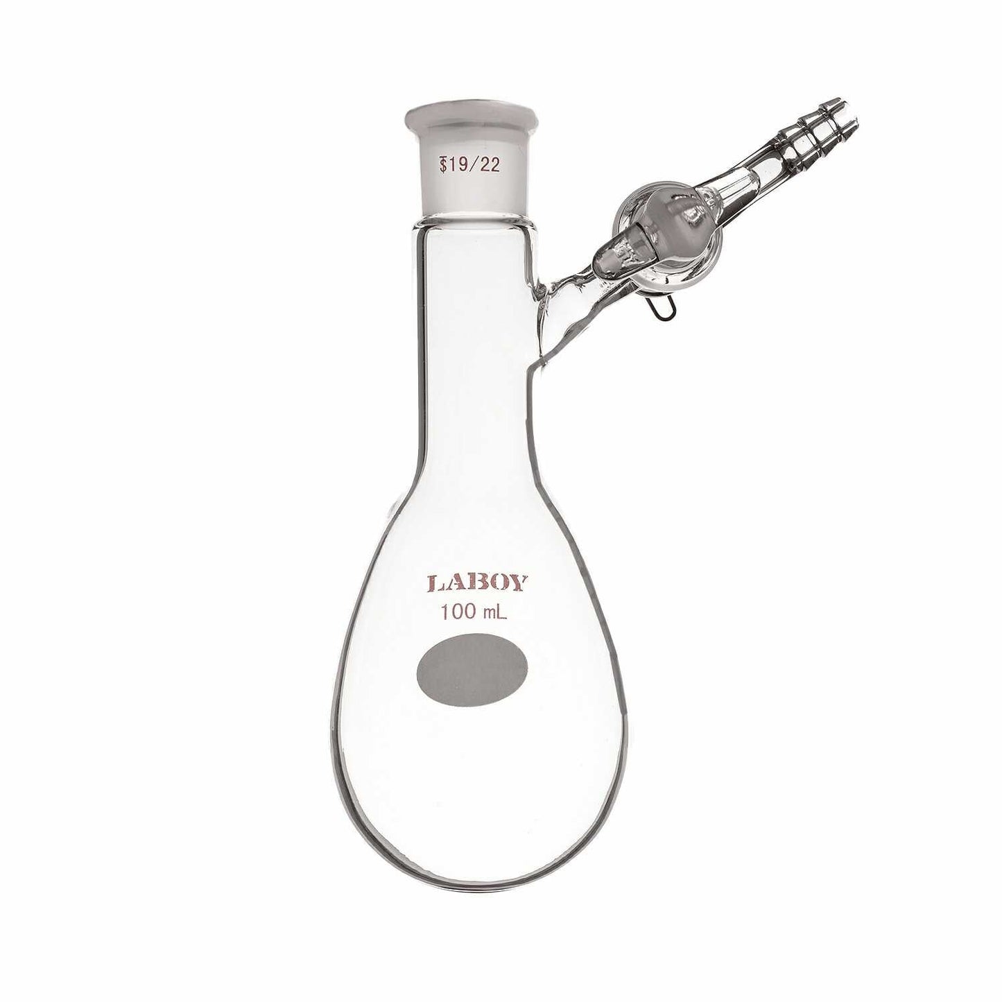 Glass Schlenk Flask with Standard Taper joint and Side Arm of PTFE Stopcock,Glass Stopcock,High Vacuum Valve
