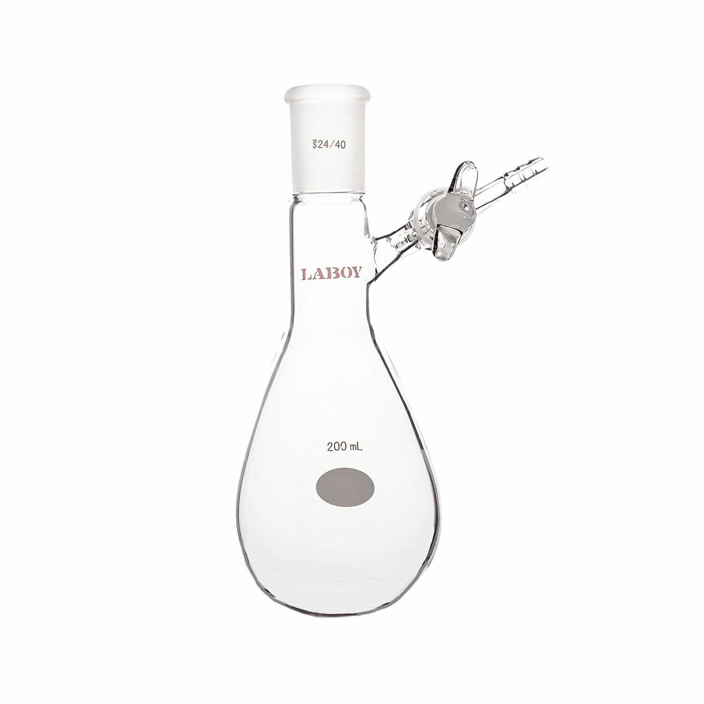 Schlenk Flask 200mL With Glass Stopcock And 24/40 Glass Outer Joint At Top