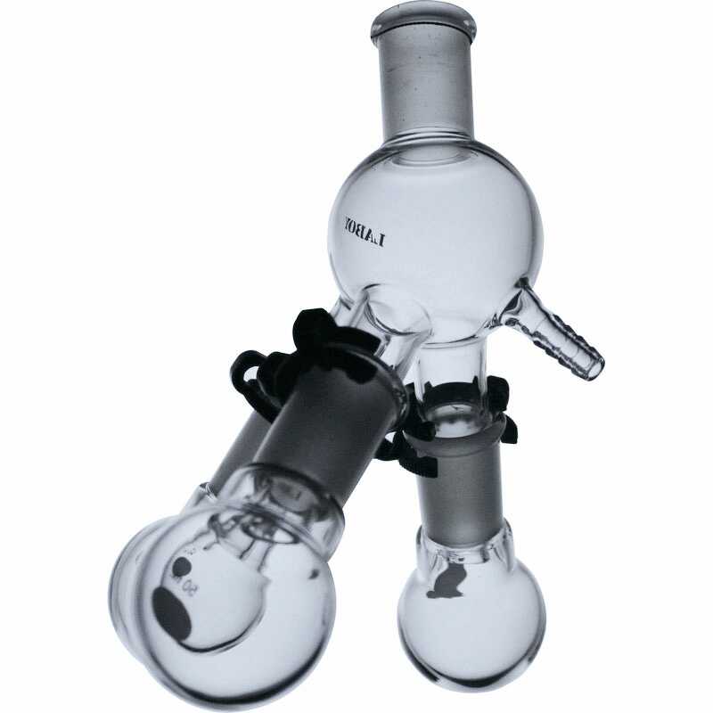 24/40 Distillation Receiver W/ Hose Connection&3Pcs Rbf 3 Pcs Clips