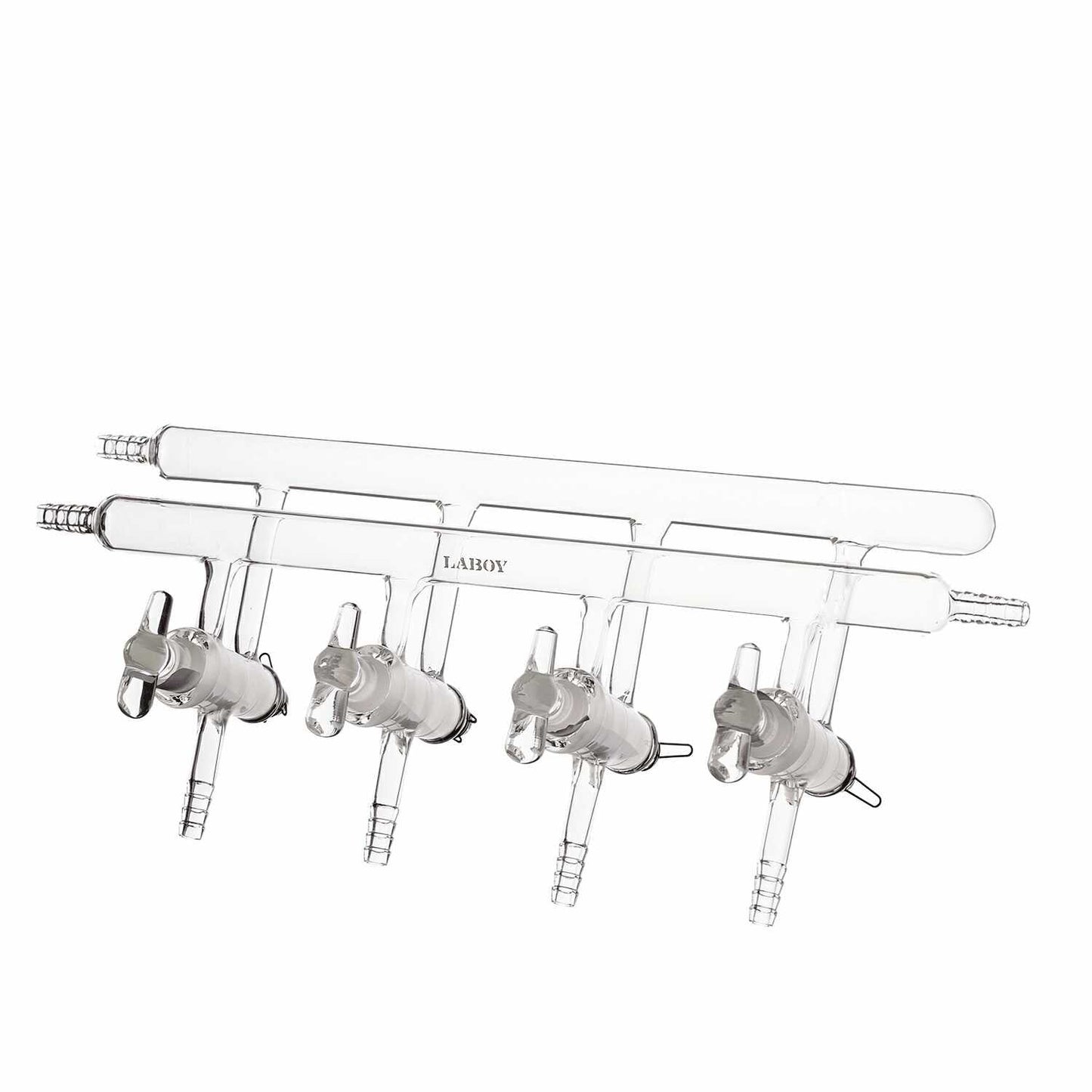 Glass Double Vacuum Manifold with Solid Glass Stopcocks High Vacuum Gas Distributor for Schlenk Line - Scienmart