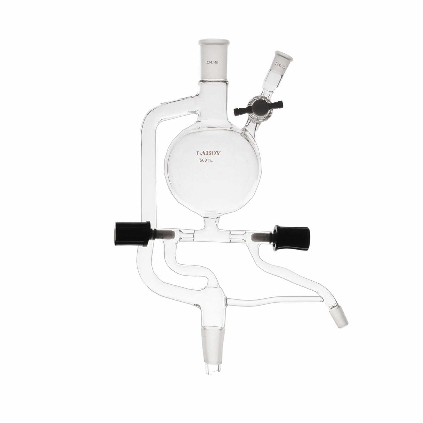 Glass Solvent Still Head with High Vacuum Valves - Scienmart