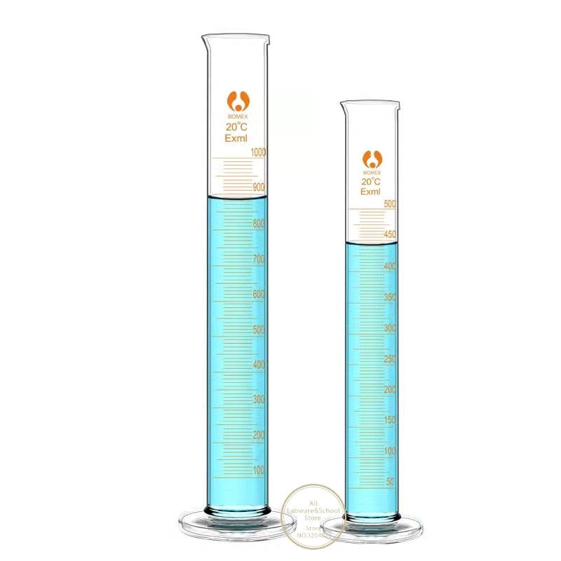 Graduated Measuring Glass Cylinder with Graduation for Chemistry Laboratory Experiments 10ml-1000ml - Scienmart