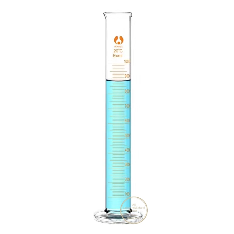 Graduated Measuring Glass Cylinder with Graduation for Chemistry Laboratory Experiments 10ml-1000ml - Scienmart
