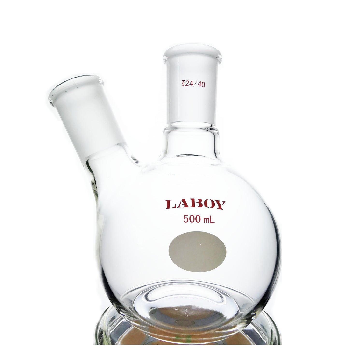 Glass 2-Neck Flat Bottom Flask Heavy-Wall with Standard Taper Joints