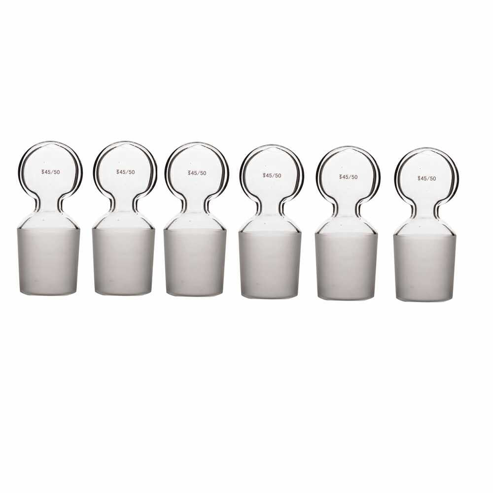 Glass Hollow Stopper Penny-head Design for Standard Female Joint - Scienmart