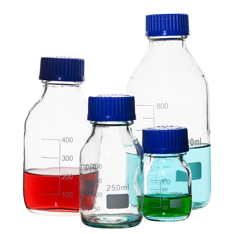 50ml-2000ml / Screw Cap Blue Screw Cap Glass Reagent For Laboratory Utensils Medical Supplies Laboratory Glass reagent Bottle - Scienmart
