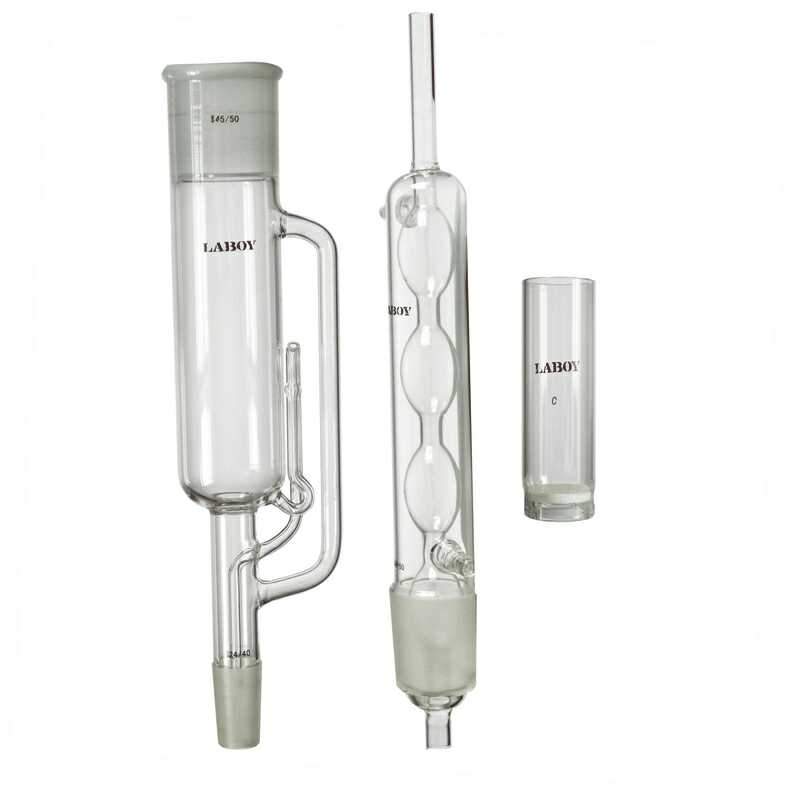 Soxhlet Extraction Apparatus Set 45/50 3Pcs Lab Glassware Set - Scienmart