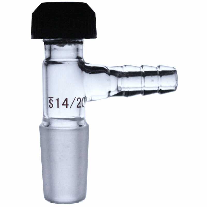 Glass Inlet Thermometer Adapter 24/40 with side hose connection - Scienmart
