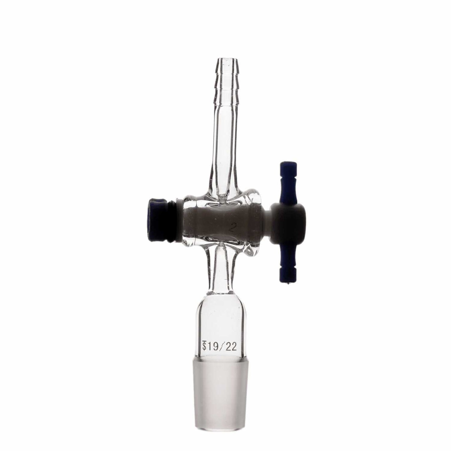Glass Vacuum Flow-control Adapter Straight with PTFE Stopcock & Male Joint - Scienmart