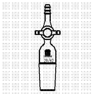 Glass Vacuum Flow-control Adapter Straight with PTFE Stopcock & Male Joint - Scienmart