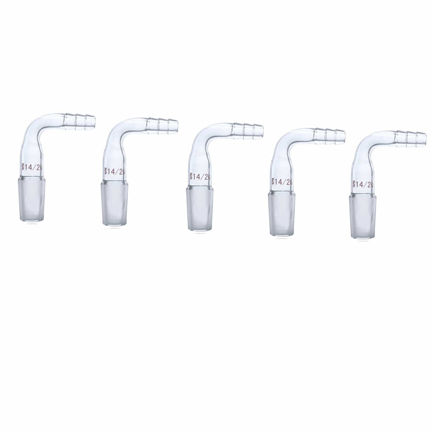 Glass Vacuum Hose Inlet Adapter Bent With Male Joint - Scienmart