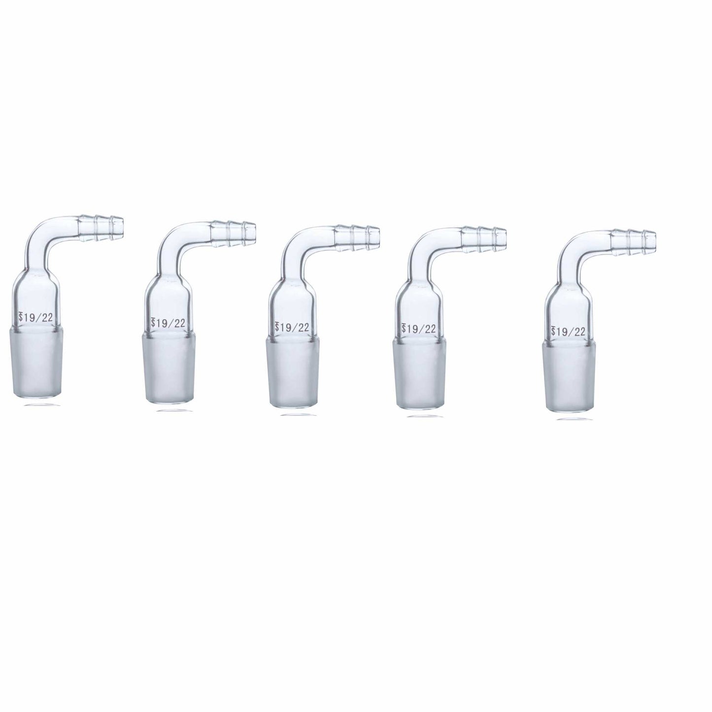 Glass Vacuum Hose Inlet Adapter Bent With Male Joint - Scienmart