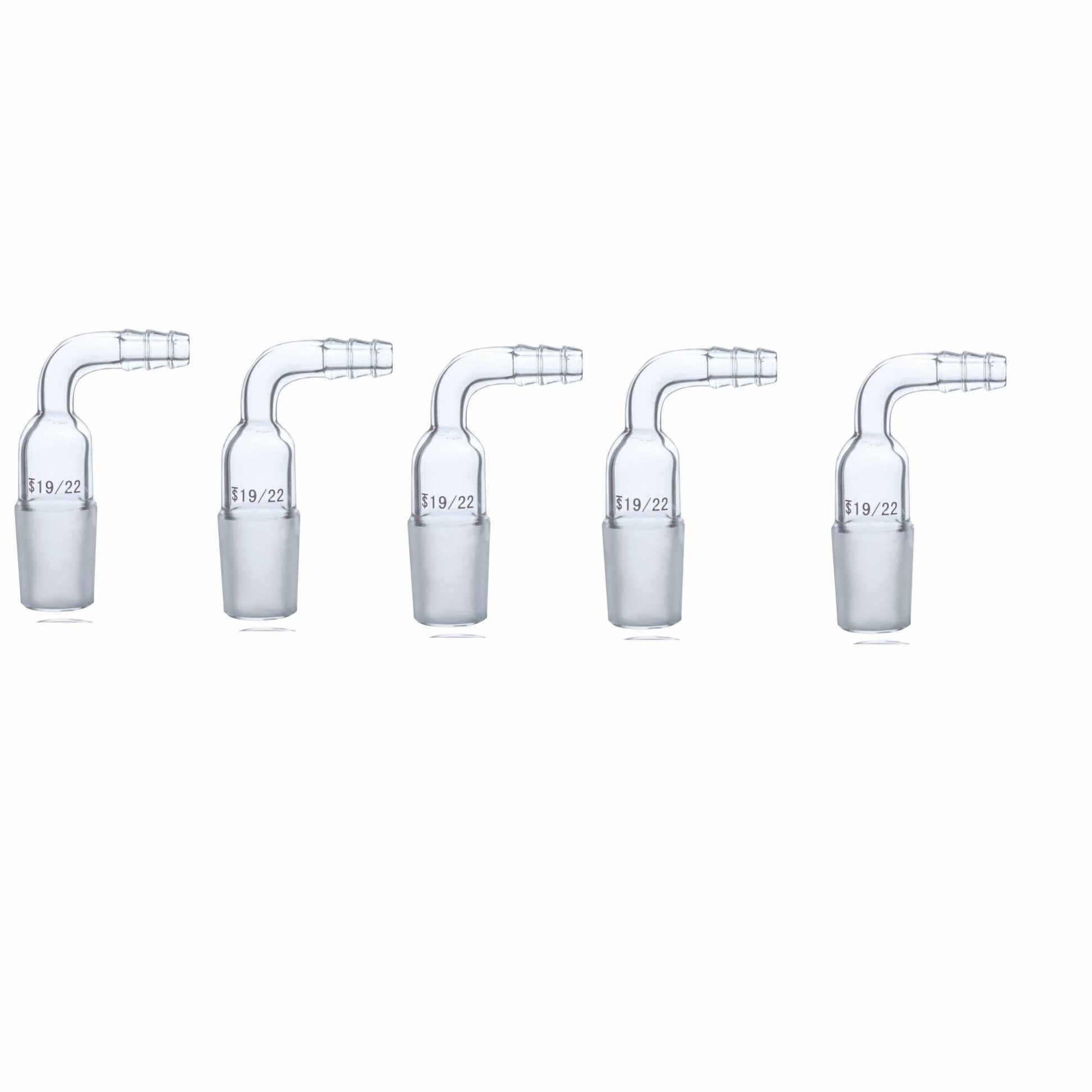 Glass Vacuum Hose Inlet Adapter Bent With Male Joint - Scienmart