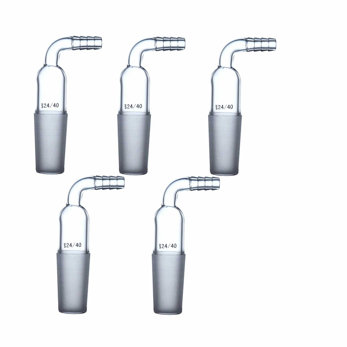 Glass Vacuum Hose Inlet Adapter Bent With Male Joint - Scienmart