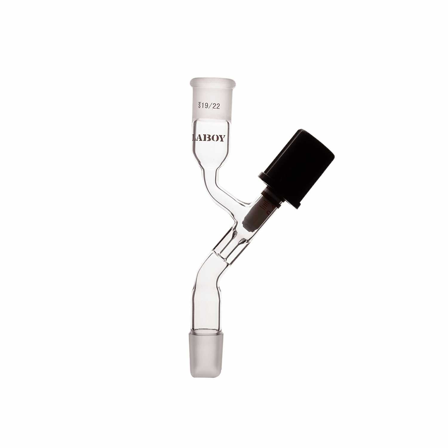 Glass Transfer Adapter With Taper Joints & High Vacuum Valve - Scienmart