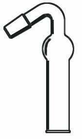 Glass Drying Tube 75DGR Bent with Standard Inner Joint And an Open End - Scienmart