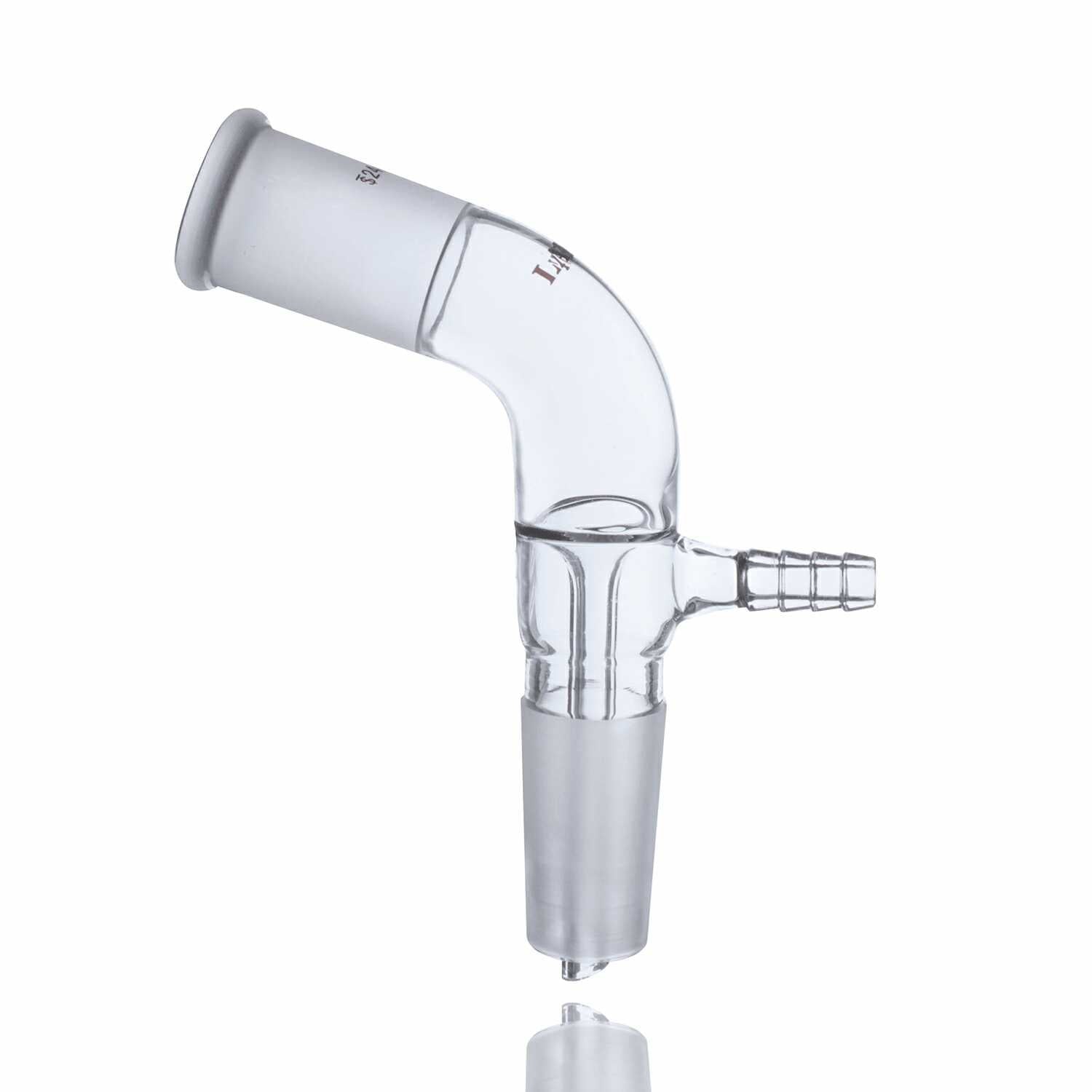Vacuum Take-Off Adapter Short Stem Bent With 24/40 Glass Joints