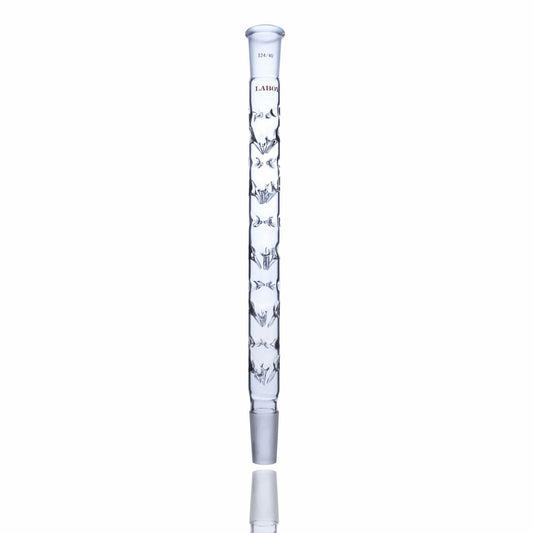 Distillation Column Vigreux Glass Condenser 75mm In Indentation Length With 14/20 Joints