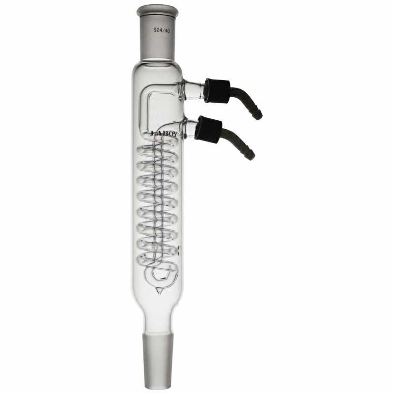 Glass Reflux Condenser Large Cooling Capacity with Standard Taper Joints and Removable Hose Connections - Scienmart