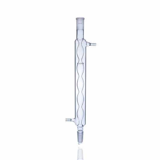 Allihn Condenser With 14/20 Joints 120mm In Length With Glass Hose Connections.