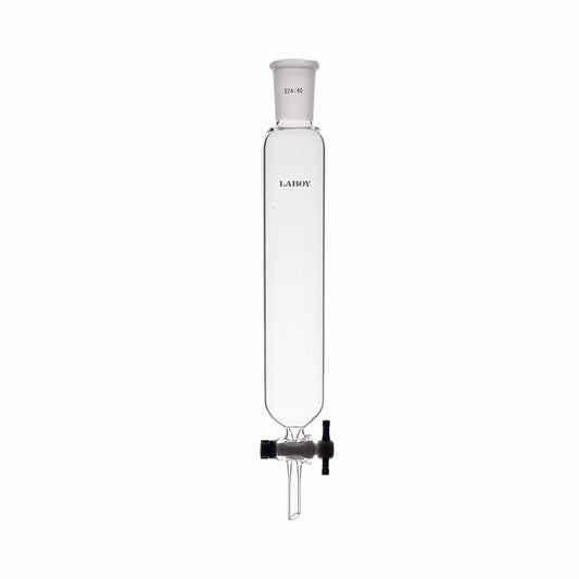 Chromatography Column 24/40 With 17mm O.D.&203mm Effect Length And PTFE Stopcock