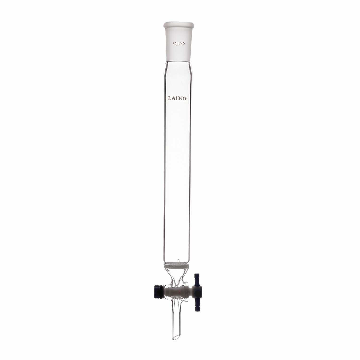 Chromatography Column 24/40 With Fritted Disc &17mm O.D. 203mm Effective Length