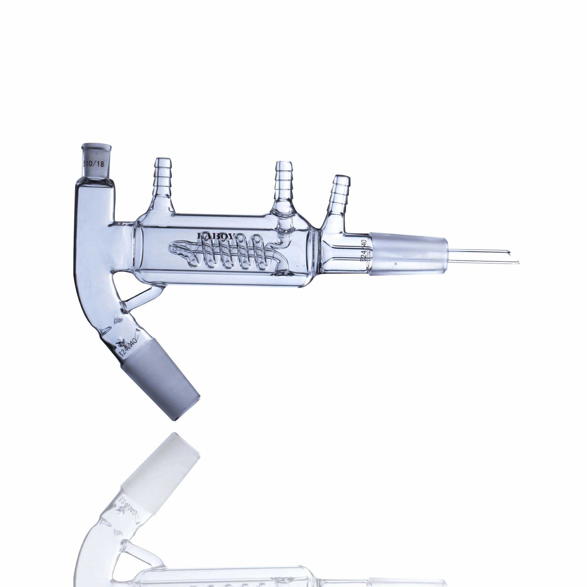 Short Path Distillation Head With Condenser For Volatile Solvents With 24/40 Joints