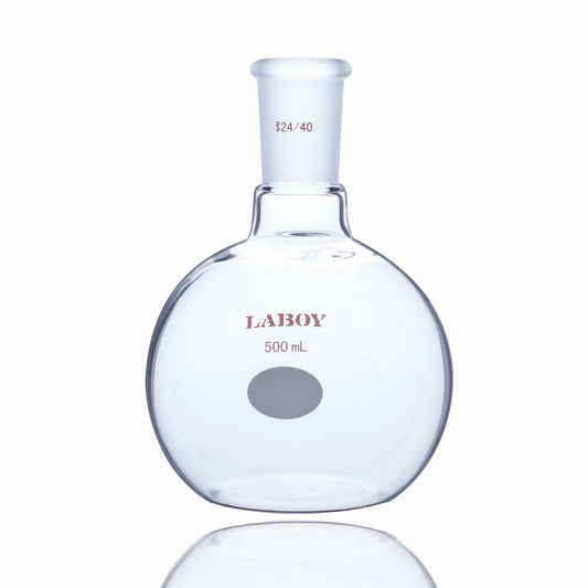 Single Neck Flat Bottom Boiling Flask 50mL With 24/40 Glass Joint