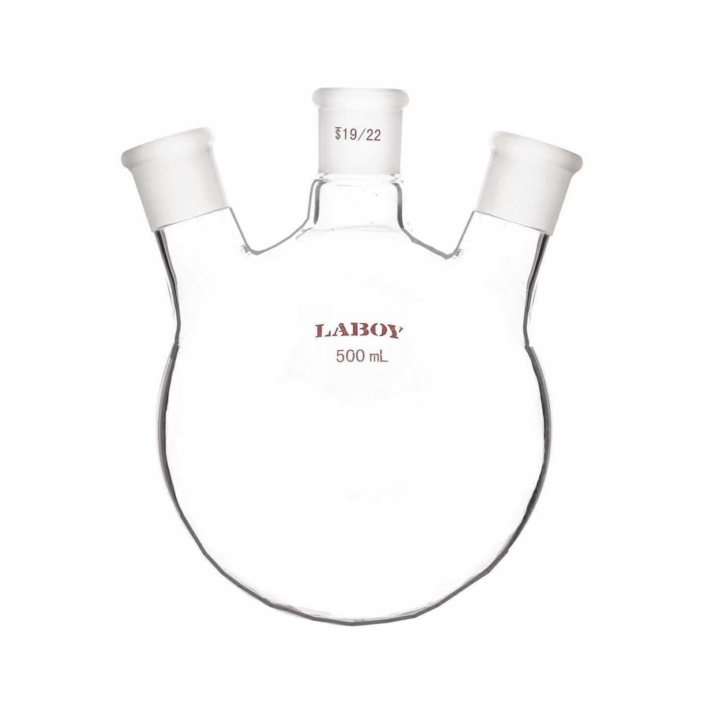 Glass 3 neck Round Bottom Flask Angled with Standard Taper Joints - Scienmart