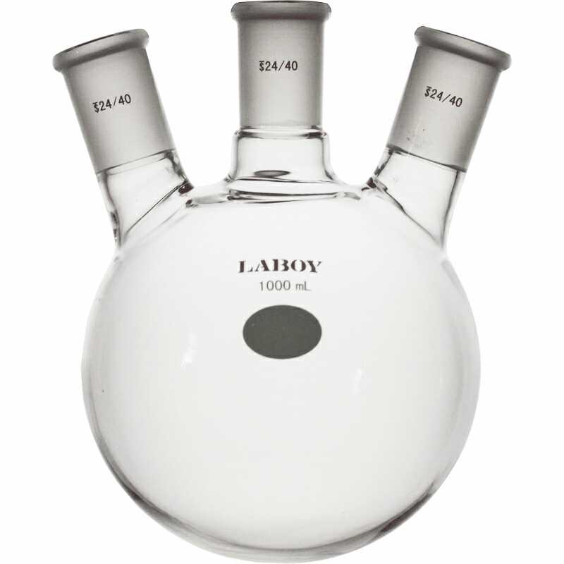 Three-Neck Angled Round Bottom Flask 10mL  With 14/20 Center & Side Joints