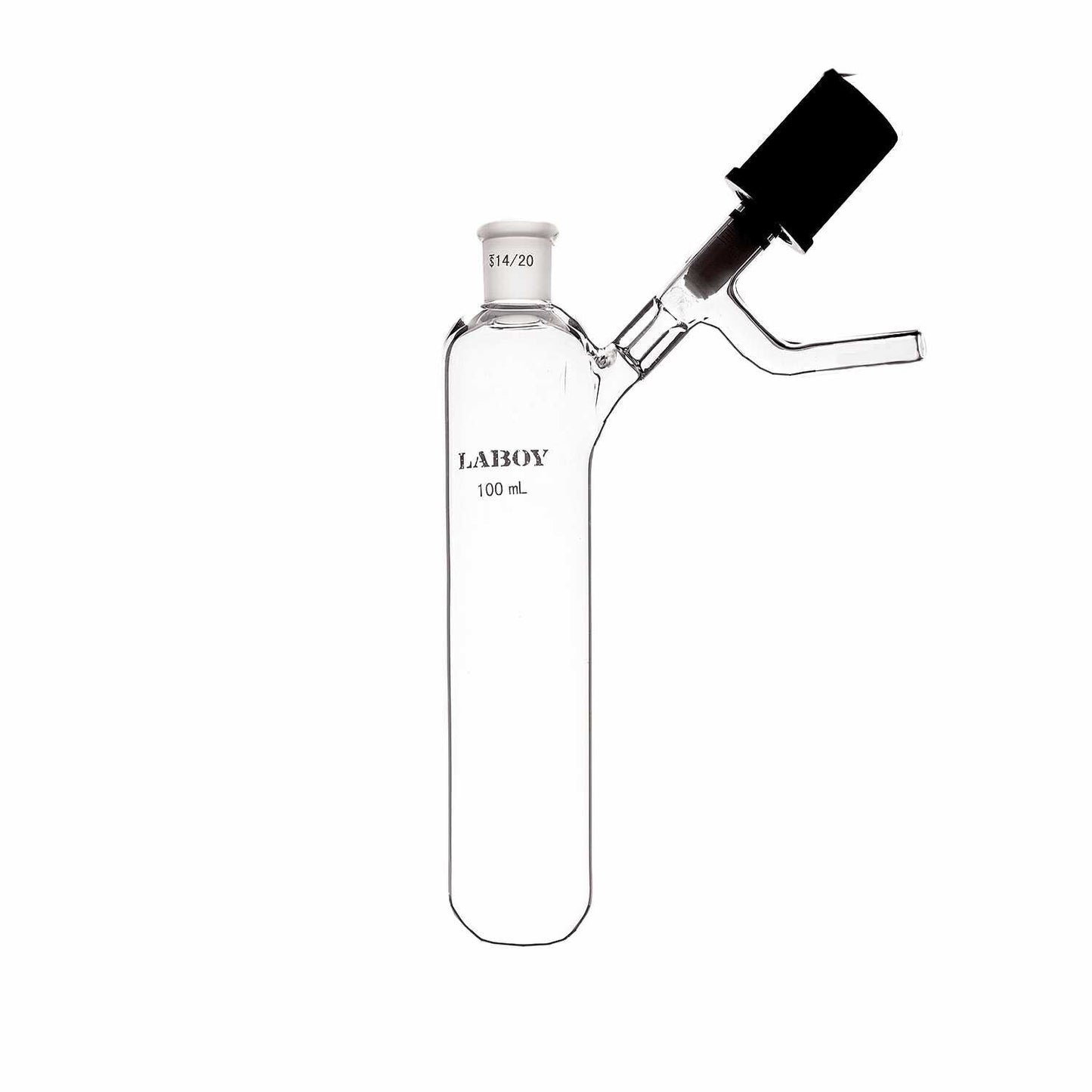 Glass Reaction/Schlenk Tube with Outer Joint &High Vacuum Valve at Side Arm - Scienmart