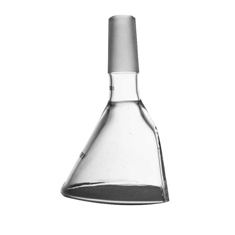 Glass Powder Funnel with Flattened Side and Standard Taper Joint - Scienmart