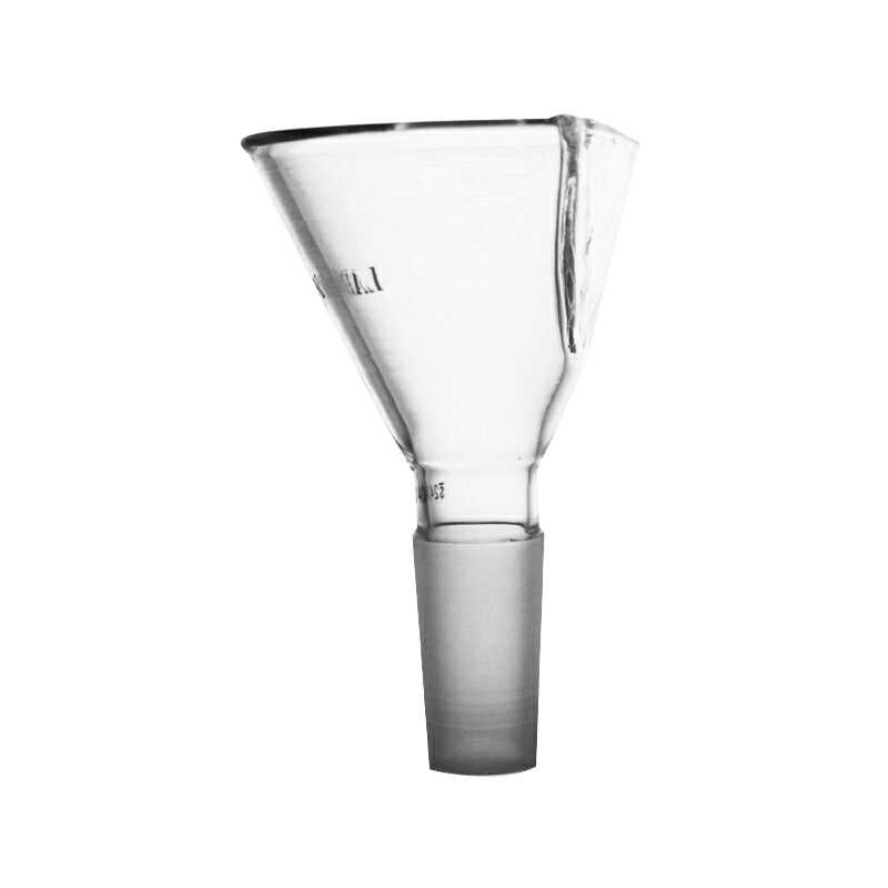 Glass Powder Funnel with Flattened Side and Standard Taper Joint - Scienmart