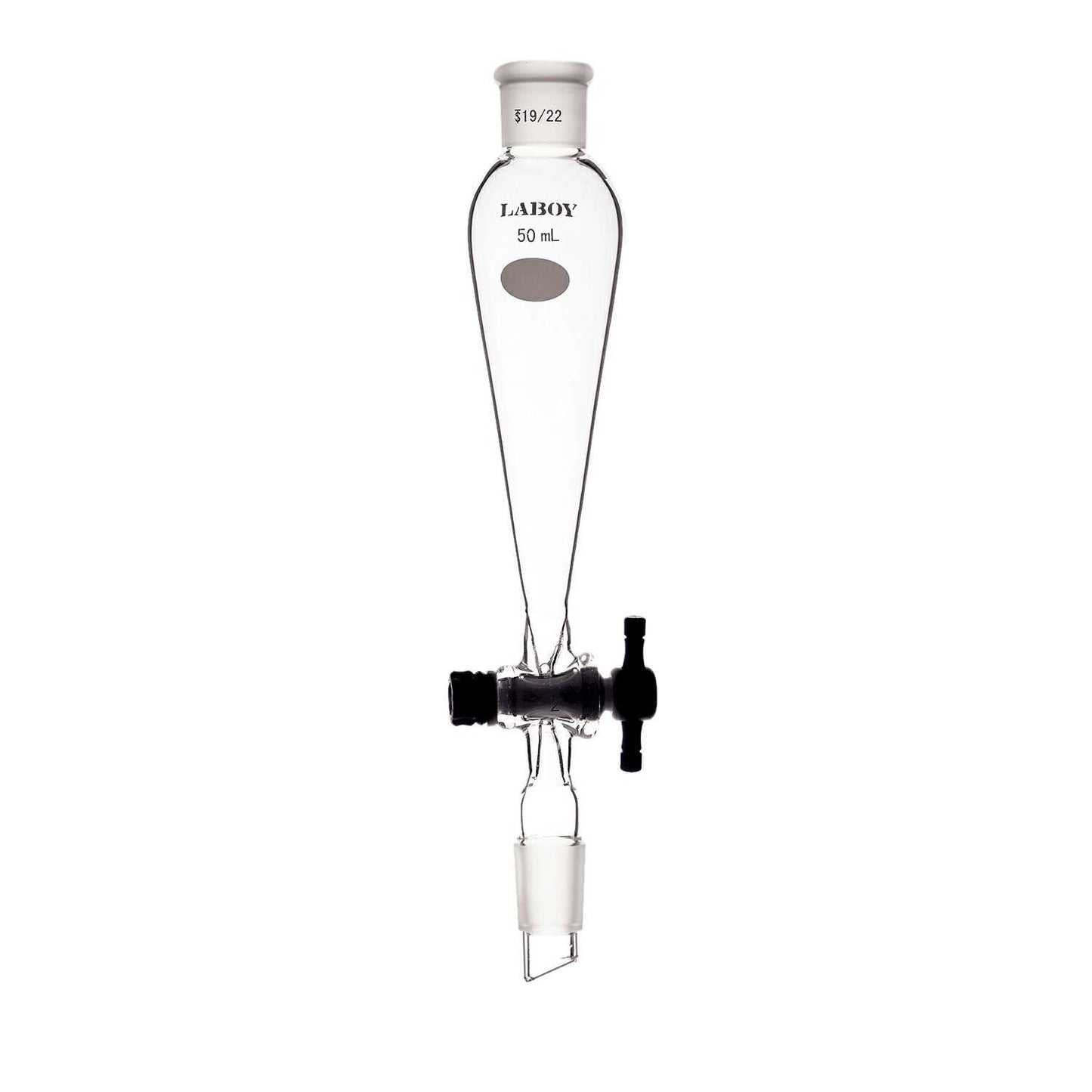 Laboy Glass High-Quality Separatory Funnel with PTFE Stopcock and Standard Taper Joints - Scienmart