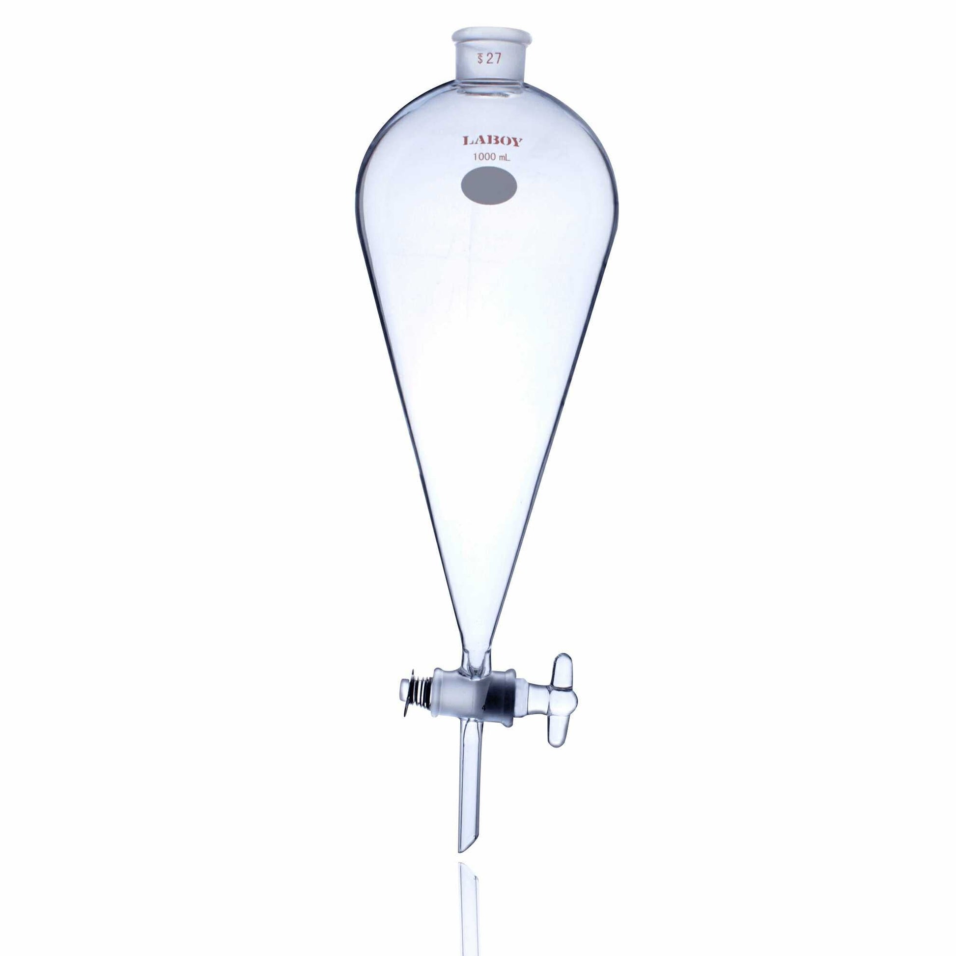 Separatory Funnel 1000 mL With 27# Glass Joint & 4mm Glass Stopcock