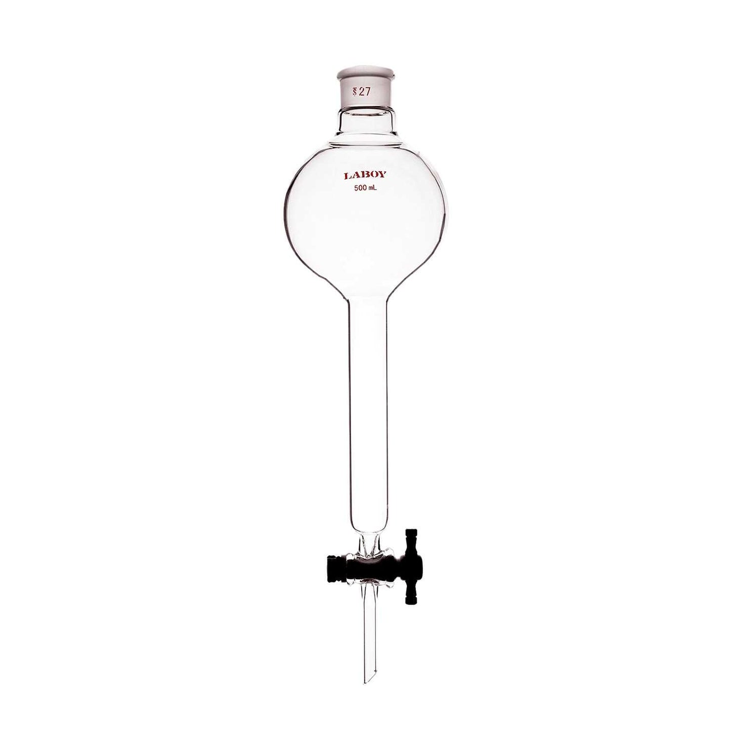 Laboy Glass Globe Shaped Separatory Funnel with PTFE Stopcock for Liquid-Liquid Extractions - Scienmart