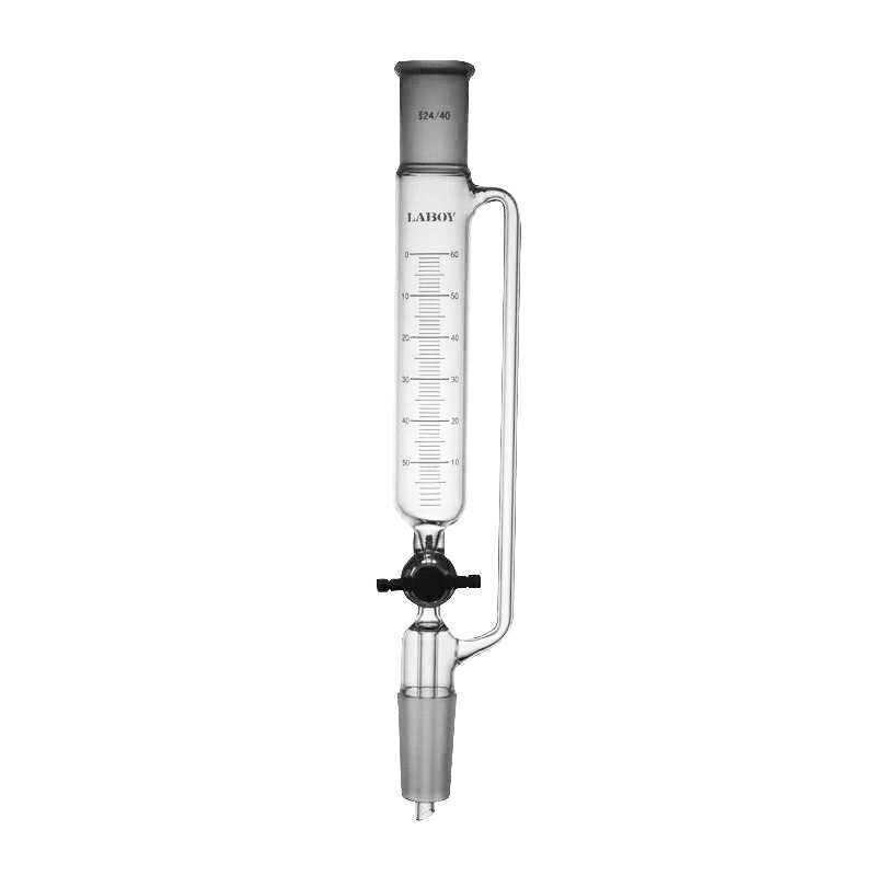Laboy Glass Pressure-Equalizing Dropping Funnel with PTFE Stopcock and Standard Taper Joints