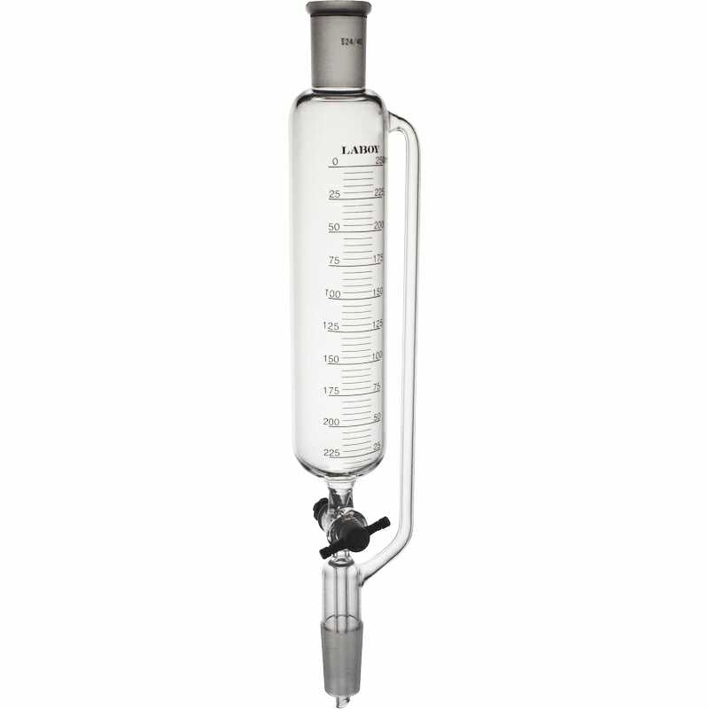 Addition Pressure Equalizing Funnel Graduated 125mL W/ 24/40 Joint &2mm PTFE Stopcock