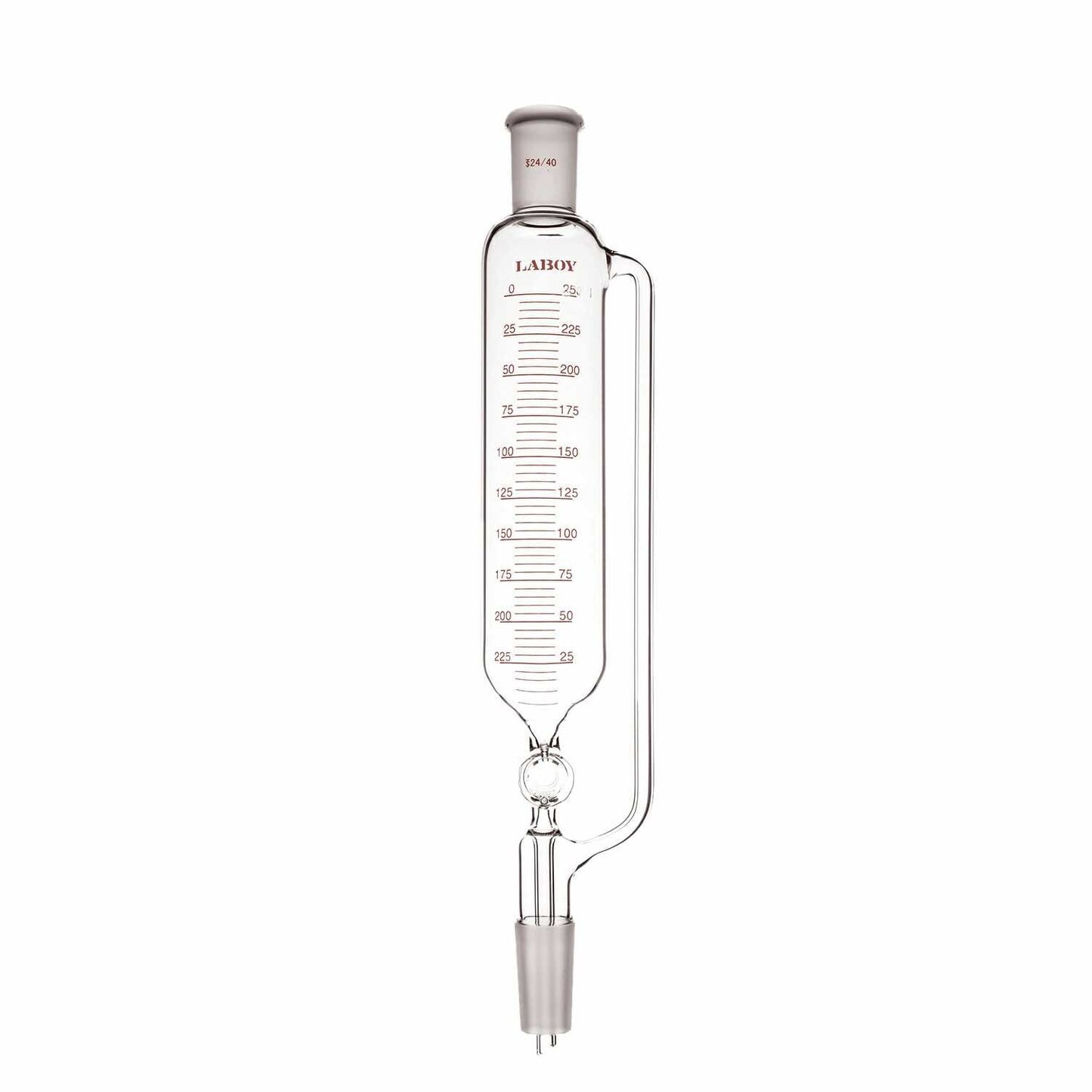 Laboy Glass Pressure-Equalizing Dropping Funnel with PTFE Stopcock and Standard Taper Joints