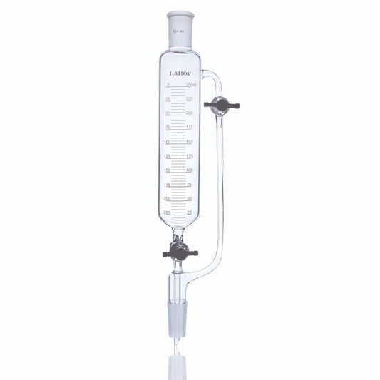 Pressure Equalizing Funnel 250 mL W/ 24/40 Joints And Two PTFE Stopcocks