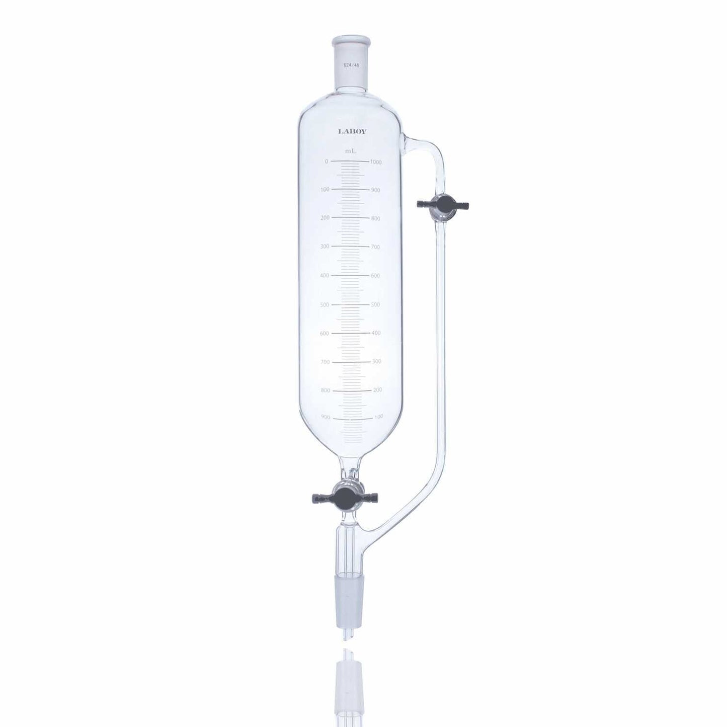 Glass Pressure-equalizing Dropping Funnel with Two PTFE Stopcocks