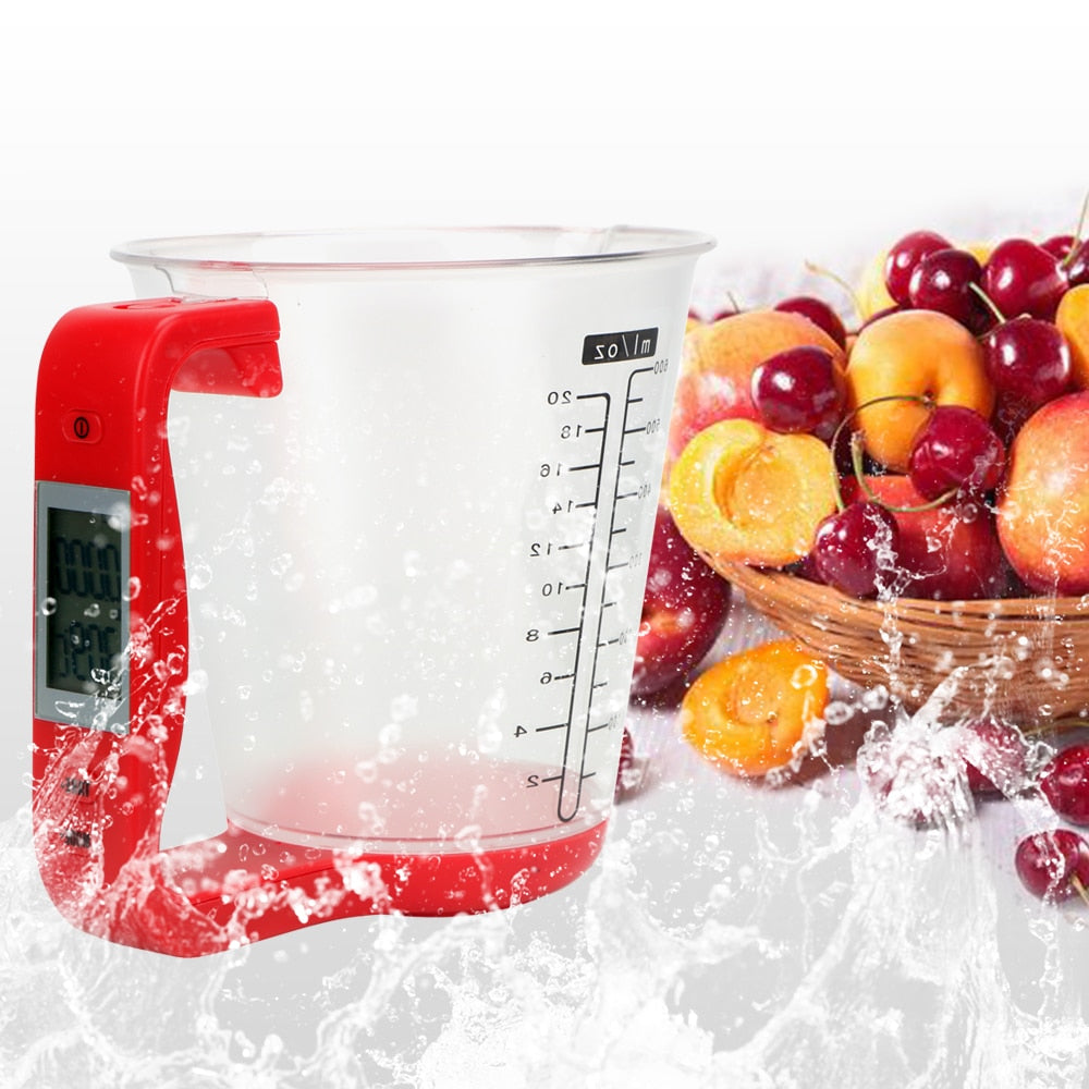 Kitchen Scales with LCD Display Digital Beaker Electronic Tool Hostweigh Measuring Cup Temperature Measurement Cups - Scienmart