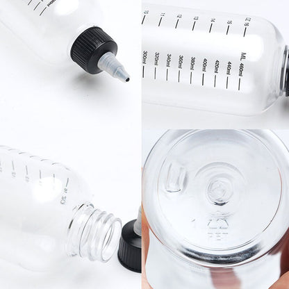 Plastic Dispensing Bottles with Twist Top Cap Squeeze Bottles with Graduated Measurements 5PCS of 30/60/100/120/250ml - Scienmart