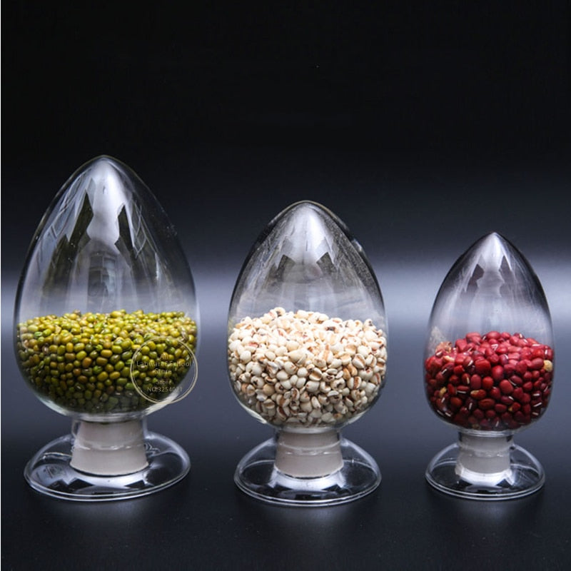 125ml 250ml 500ml Laboratory glass conical seed bottles Glass vials display bottle with rubber stopper - Scienmart