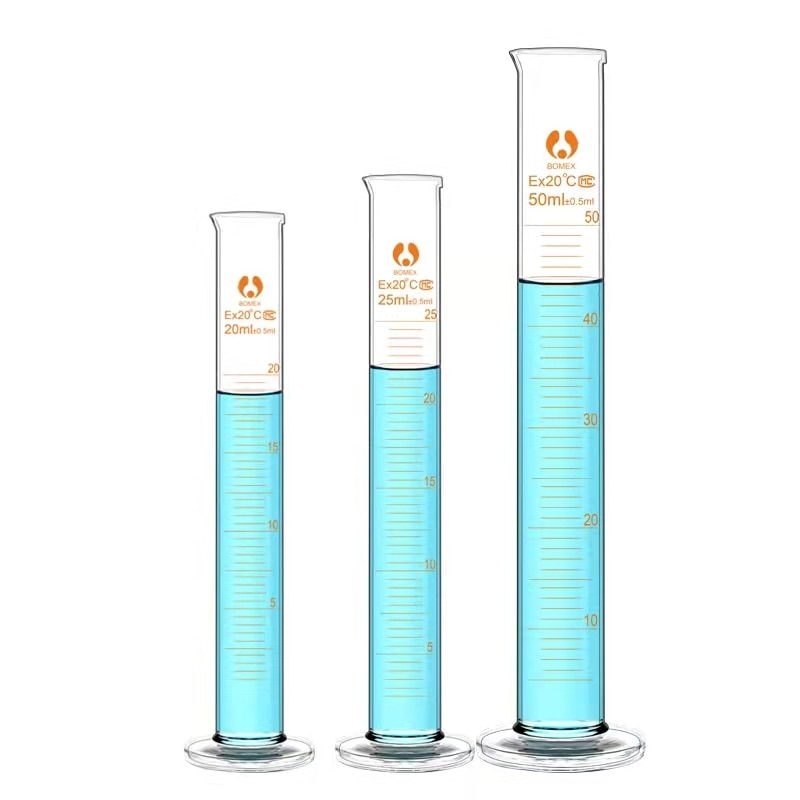 Graduated Measuring Glass Cylinder with Graduation for Chemistry Laboratory Experiments 10ml-1000ml - Scienmart